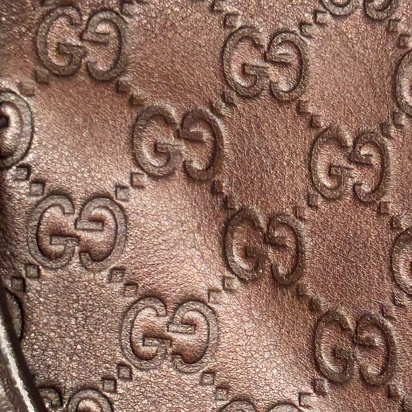Gucci Dark Brown Embossed Shoulder Bag - Picture 4 of 11